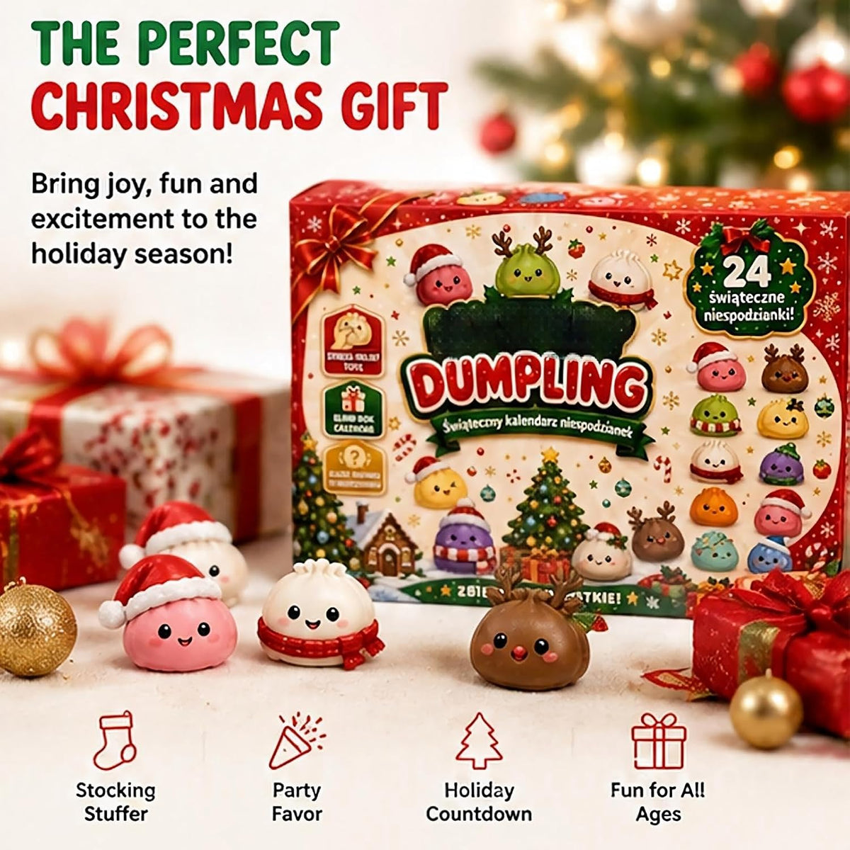 🎄SquishMagic – Collectible Christmas 24-Day Squishy Collection🎀