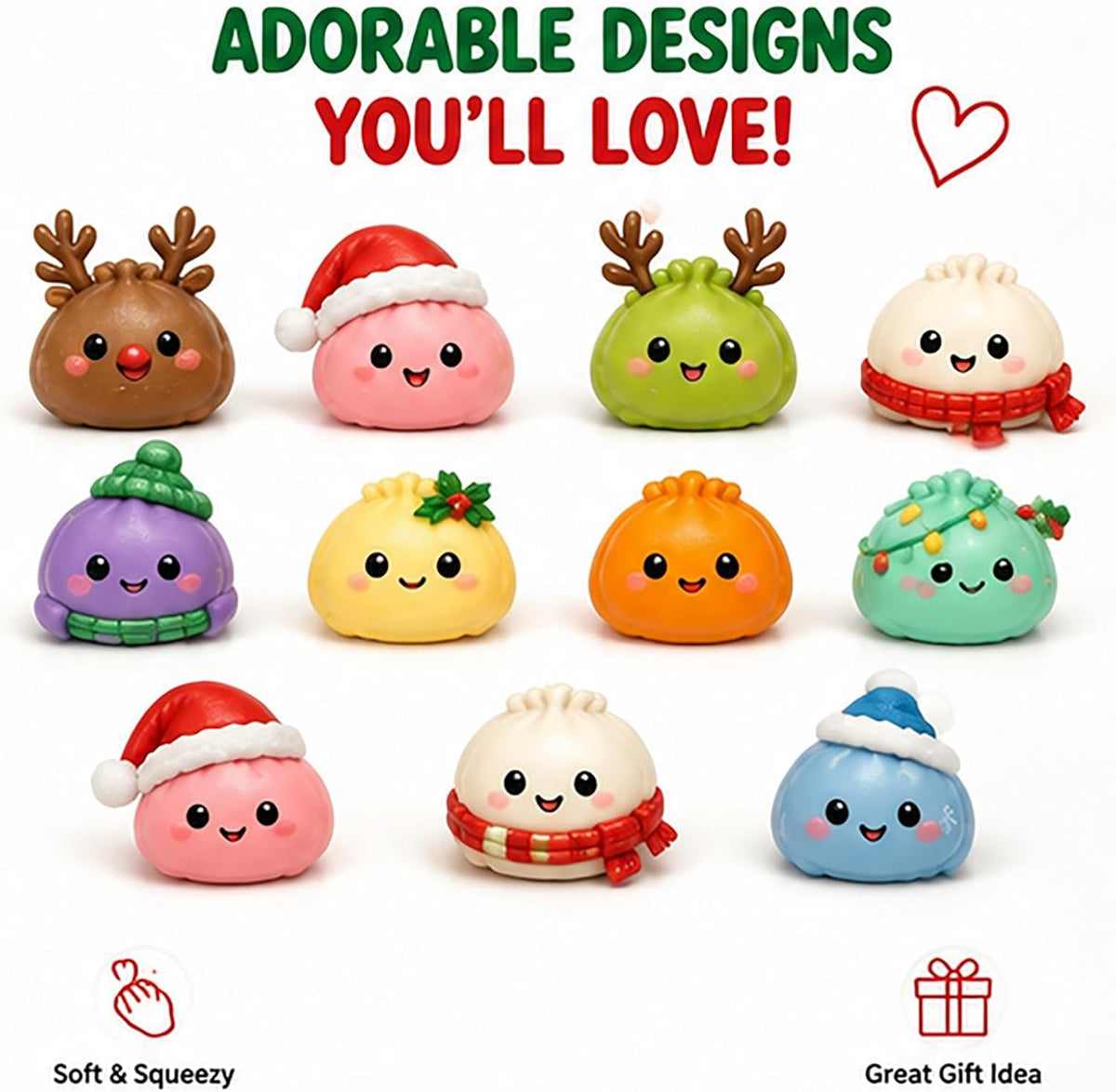 🎄SquishMagic – Collectible Christmas 24-Day Squishy Collection🎀