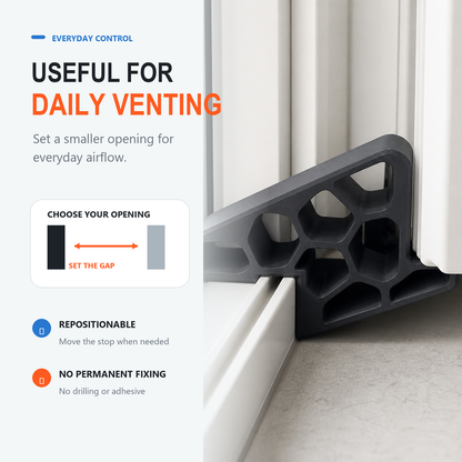 ⏰Last Day Buy 2 Get 2 Free $4.99 Each!!💞50K+ SOLD!🚪✨Secure Track Door Stop – Absorbs impact, reduces slamming & protects rails. Compact locking design – fits sliding windows & balcony doors! 🛡️🔇