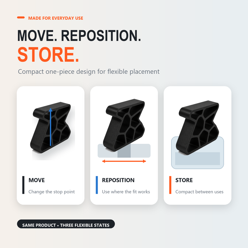 ⏰Last Day Buy 2 Get 2 Free $4.99 Each!!💞50K+ SOLD!🚪✨Secure Track Door Stop – Absorbs impact, reduces slamming & protects rails. Compact locking design – fits sliding windows & balcony doors! 🛡️🔇