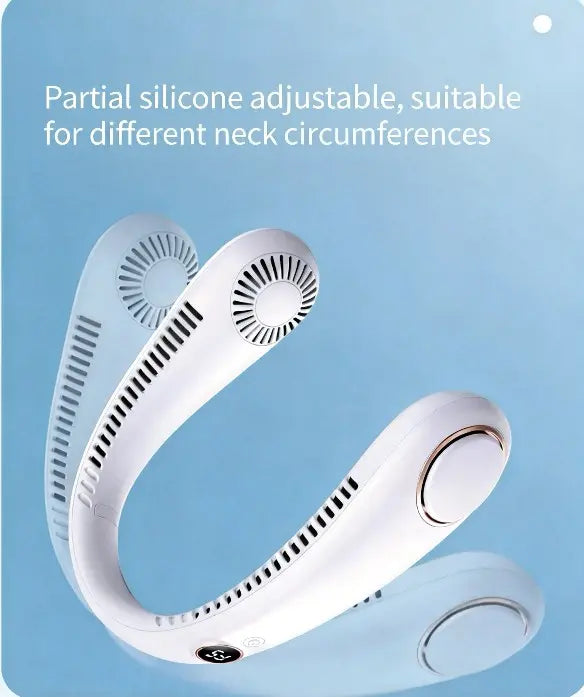 Neck Fan, Rechargeable Personal Portable, Hands Free wearable BatteryOperated 5 Speeds