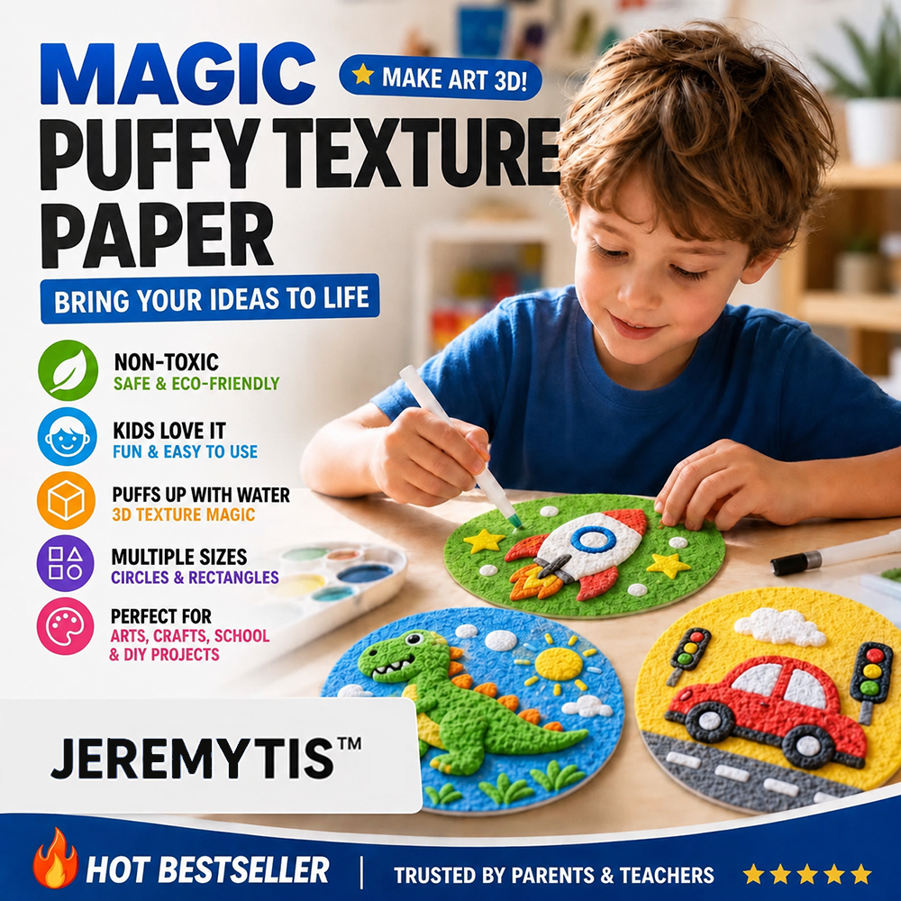 🔥Last Day 50% off🔥3D Puffy Texture Paper- Turn Simple Drawings Into Fun Puffy 3D Art🪄