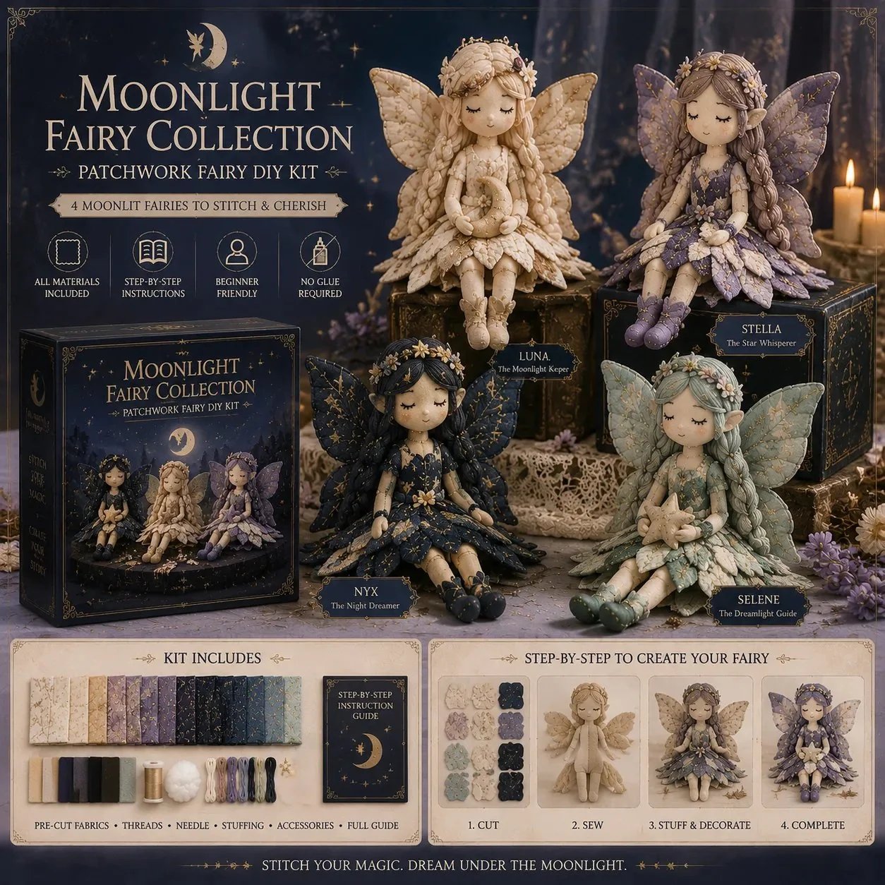 🔥LAST DAY 55% OFF🧵Fairy Patchwork DIY Collection