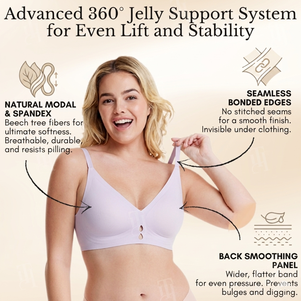 🌟 Official Store |✨ Zero-Gravity Comfort | RZXEA™ Jelly Wireless Everyday Comfortable Bras