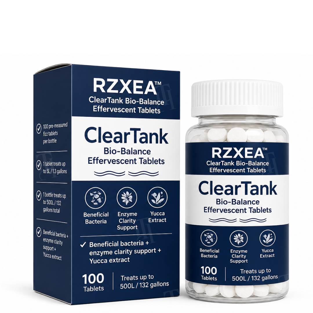 5-in-1 Bio-Balance Aquarium Water Clarifier & Odor | RZXEA™ ClearTank Bio-Balance Effervescent Tablets