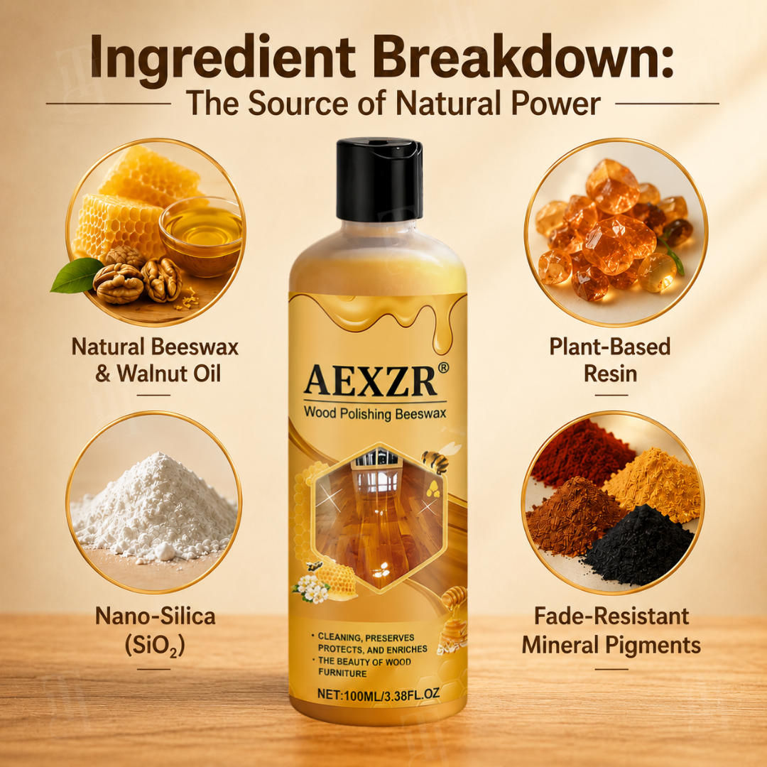 🏆AEXZR® Wood Polishing Beeswax—60-Second Wood Scratch Eraser | Advanced Nano-Fiber Polish & Floor Repair Liquid