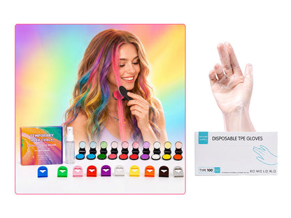 ⚡⚡⚡LAST 44 PCS LEFT!!! 🌈12-Color Temporary Hair Chalk Applicator Set