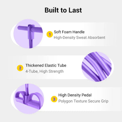 ✨ Multifunction 4-Tube Tension Rope | Portable Full-Body Workout Resistance Band for Fast Fat Burn 🏋️‍♀️
