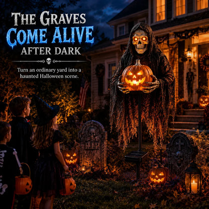 🔥Last day with huge discounts!🎃Pumpkin Edition Animated Halloween Yard Decoration