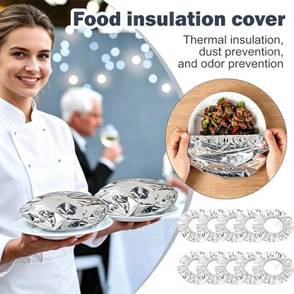 🔥Buy 1 Get 1 FREE  Reusable Elastic Aluminum Foil Food Covers (40 Pack) | Universal Fit, Heat-Resistant & Washable 🥗✨