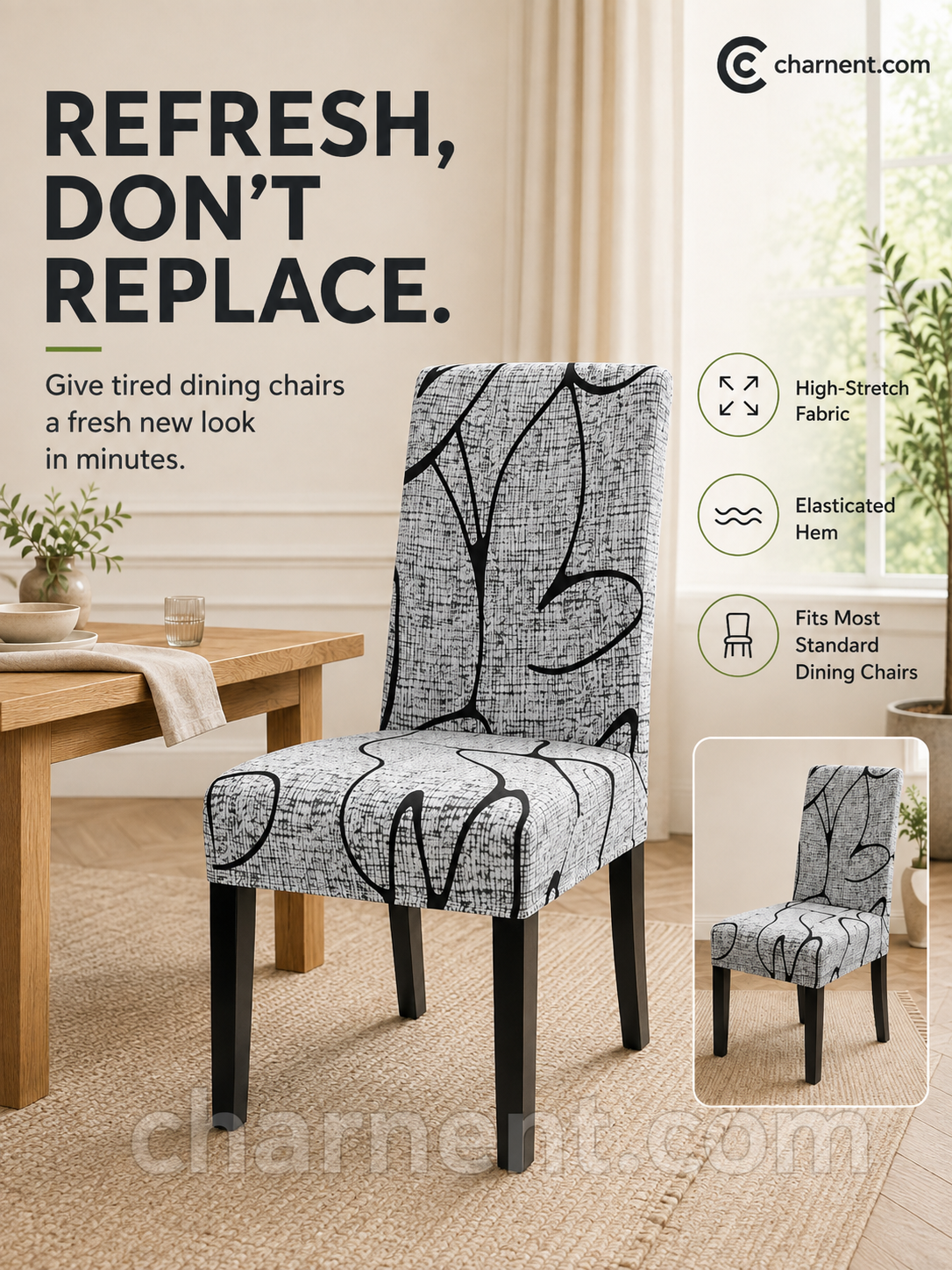 ⏰🔥LIMITED TIME 50% OFF!🔥50K+ SOLD!  🪑Stretch Dining Chair Cover
