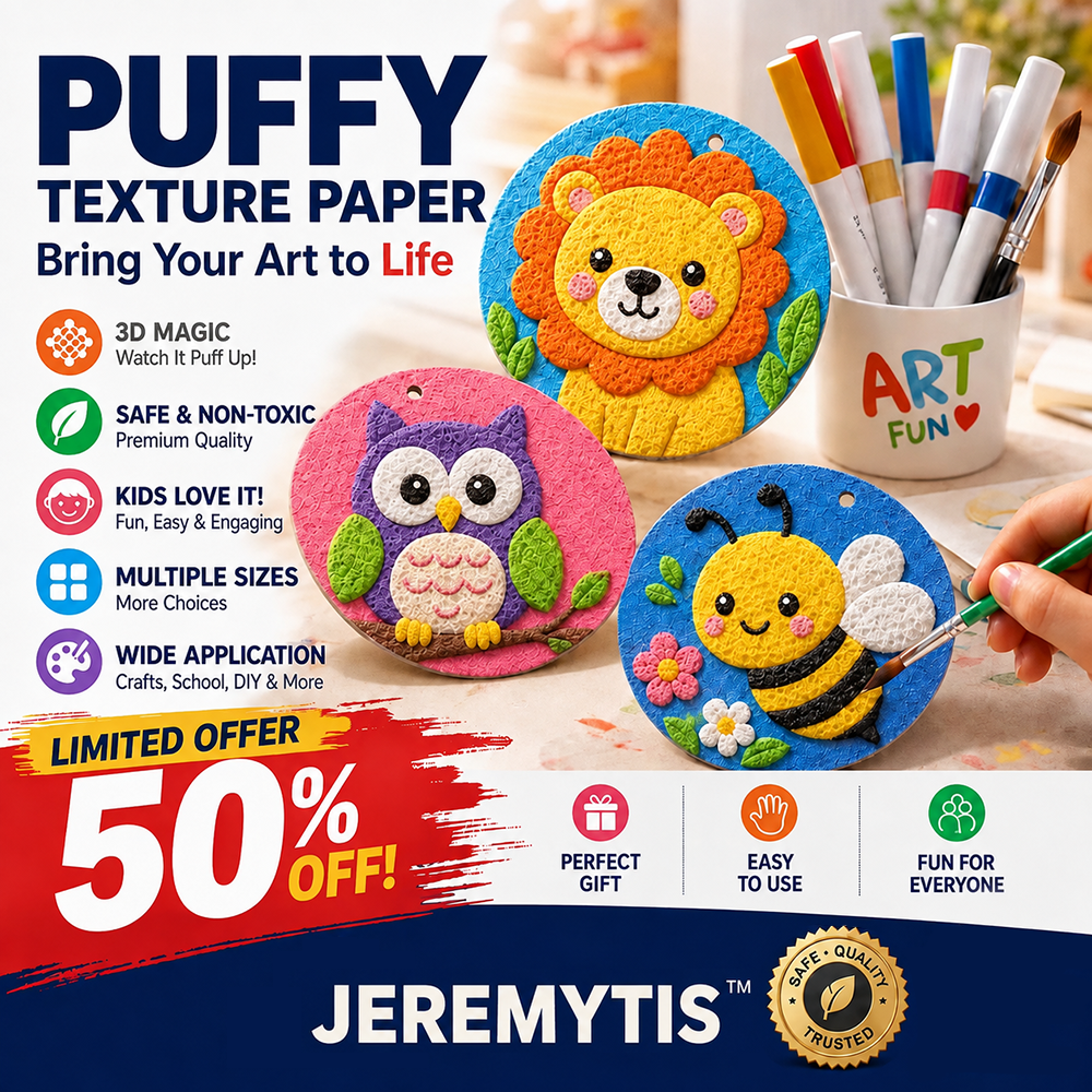 🔥Last Day 50% off🔥3D Puffy Texture Paper- Turn Simple Drawings Into Fun Puffy 3D Art🪄