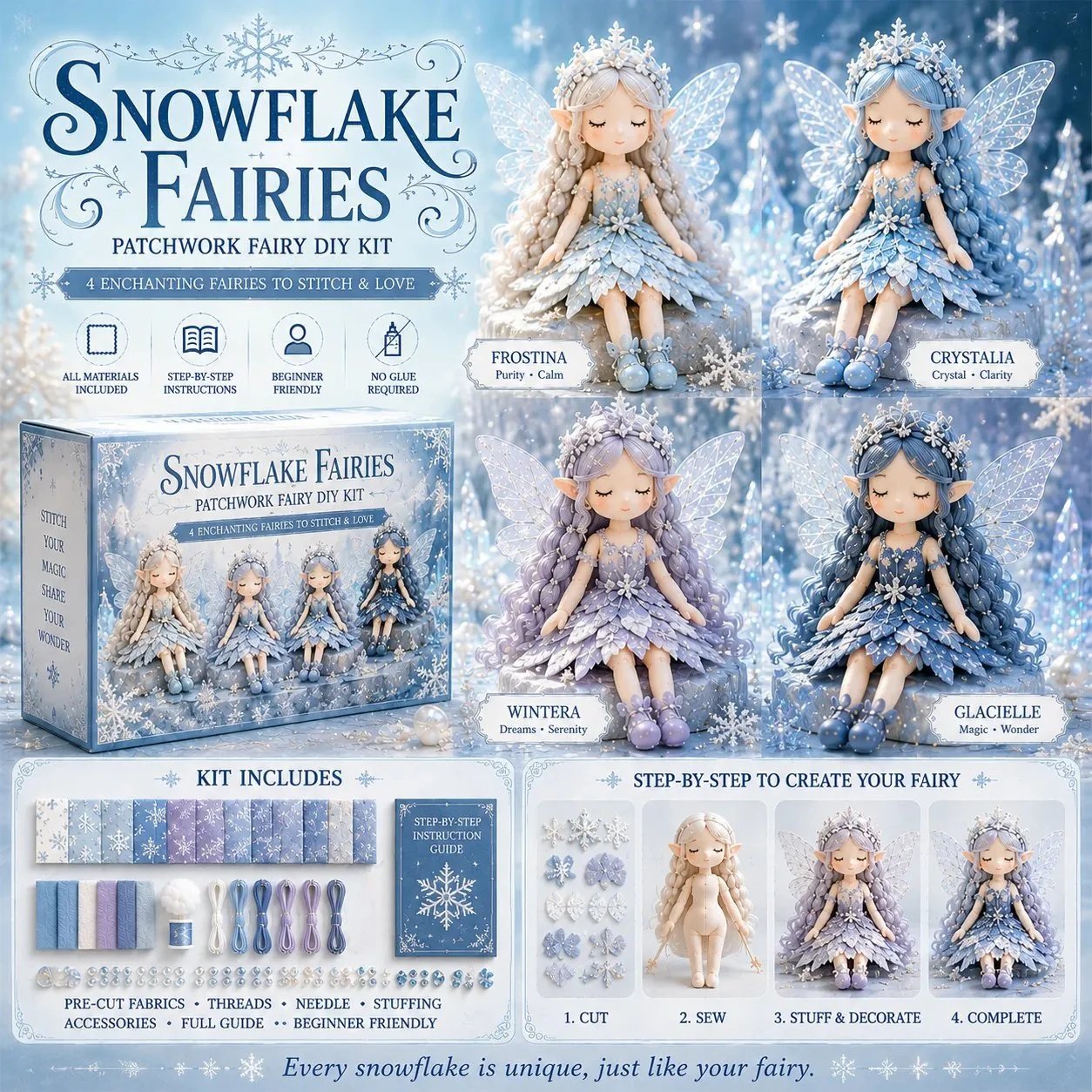 🔥LAST DAY 55% OFF🧵Fairy Patchwork DIY Collection