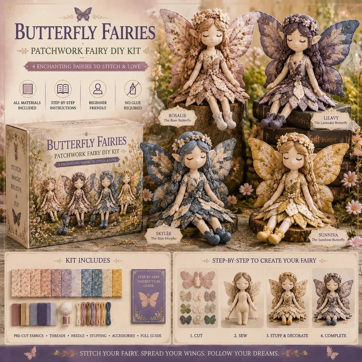 🔥LAST DAY 55% OFF🧵Fairy Patchwork DIY Collection