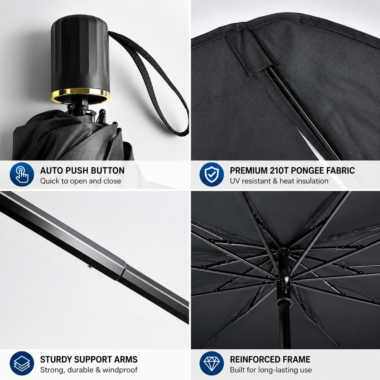 ⚡⚡⚡LAST 44 PCS LEFT!!! ✨ Premium Umbrella Car Sun Shade