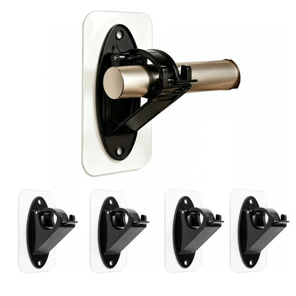 New Self Adhesive Rod Brackets, No Drill Needed Curtain Rod Holders