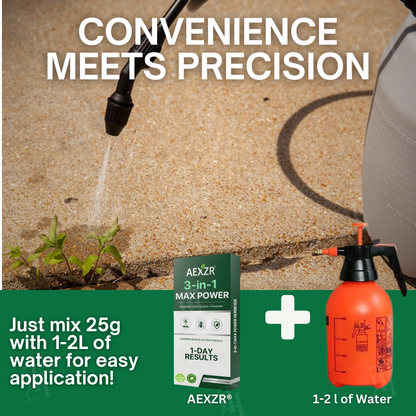 ⚡ Visible Results in 24 Hrs | 🐾 100% Pet & Child Safe | AEXZR® 3 in 1 Max Power Herbicide