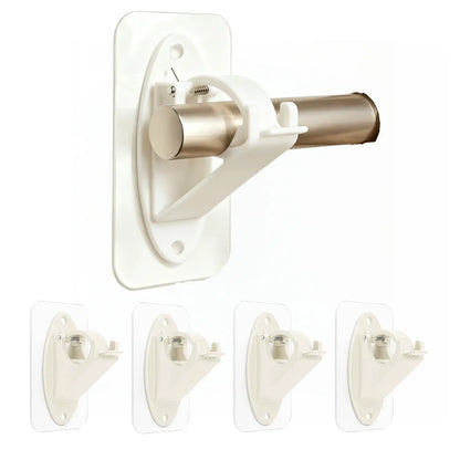 New Self Adhesive Rod Brackets, No Drill Needed Curtain Rod Holders