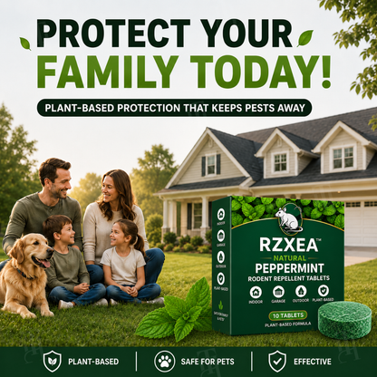 🔥 Bye Mice! | RZXEA™ Natural Peppermint Rodent Repellent Tablets