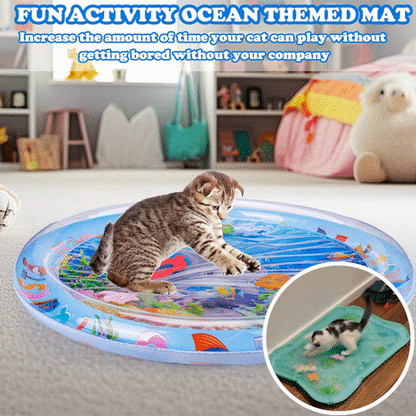 🌊 Keep Pets Cool & Entertained | Interactive Sensory Water Play Mat for Cats & Dogs ✨