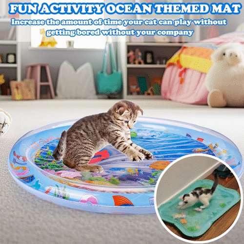 🌊 Keep Pets Cool & Entertained | Interactive Sensory Water Play Mat for Cats & Dogs ✨
