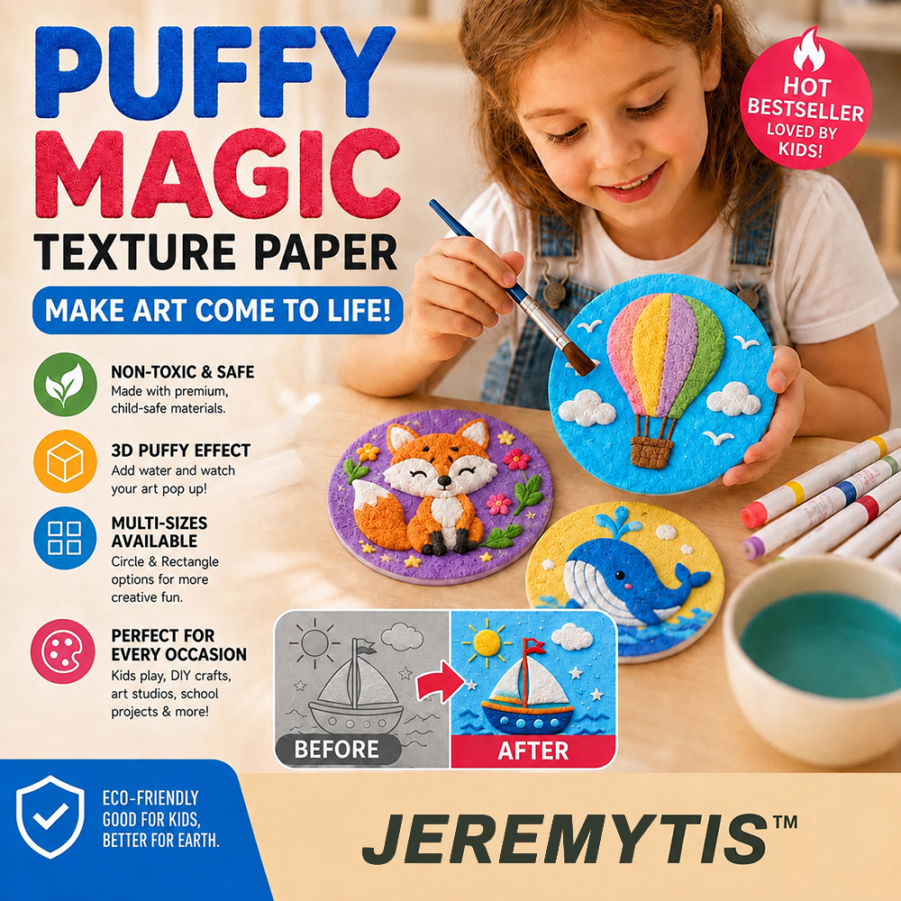 🔥Last Day 50% off🔥3D Puffy Texture Paper- Turn Simple Drawings Into Fun Puffy 3D Art🪄
