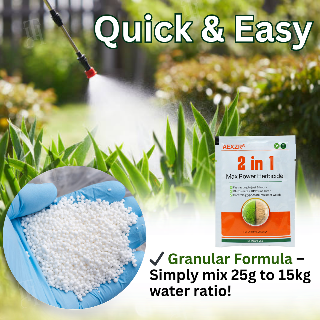 🏆 The Ultimate Lawn Saver | 2-in-1 Max Power Herbicide: Professional Root-Kill & Long-Lasting Protection ✨