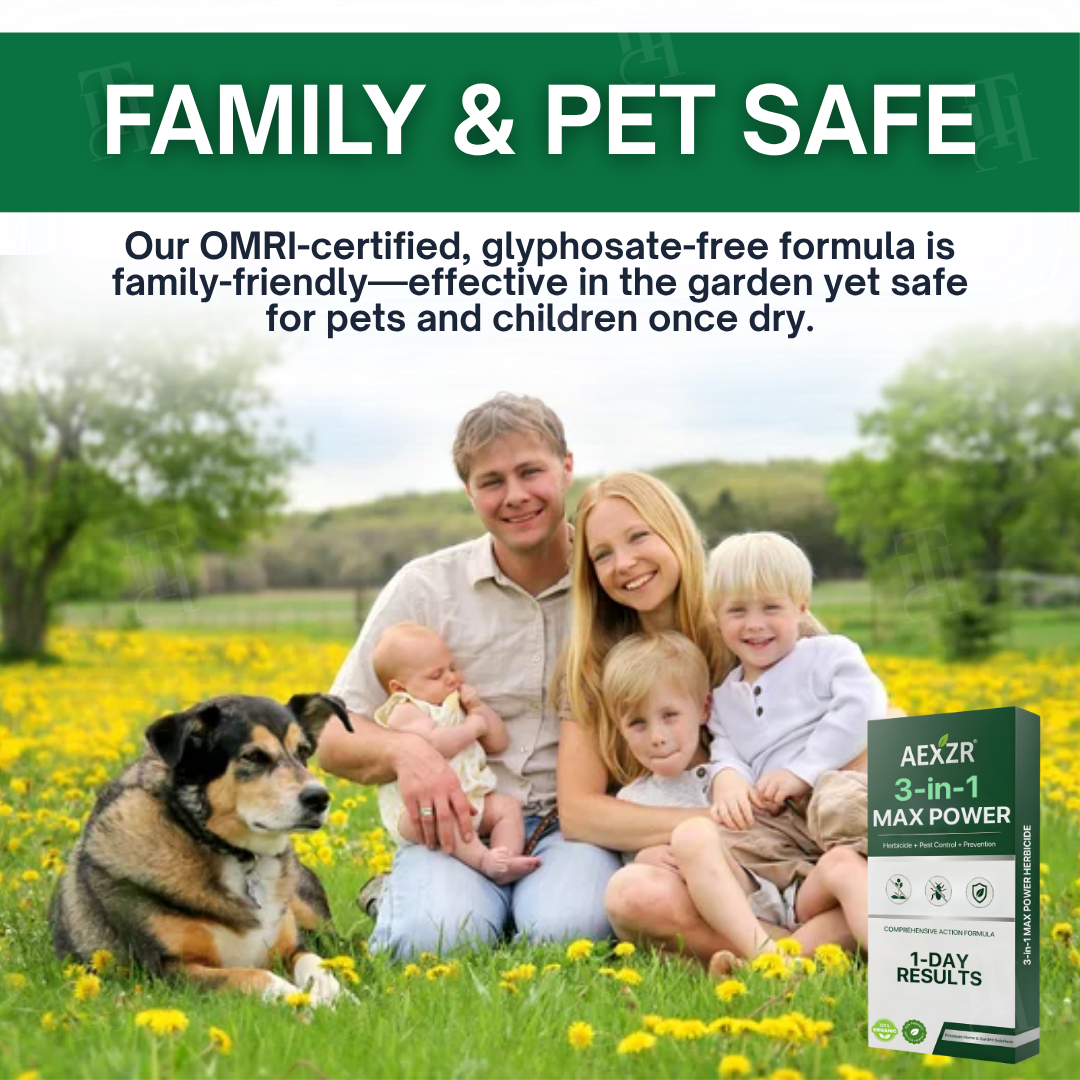 ⚡ Visible Results in 24 Hrs | 🐾 100% Pet & Child Safe | AEXZR® 3 in 1 Max Power Herbicide