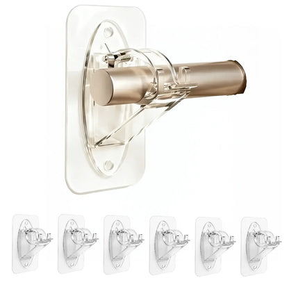 New Self Adhesive Rod Brackets, No Drill Needed Curtain Rod Holders