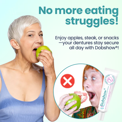 🥩Eat Steak Again! + 7 Days "Rock-Steady"🛡️Dobshow® Thermoplastic Denture Adhesive
