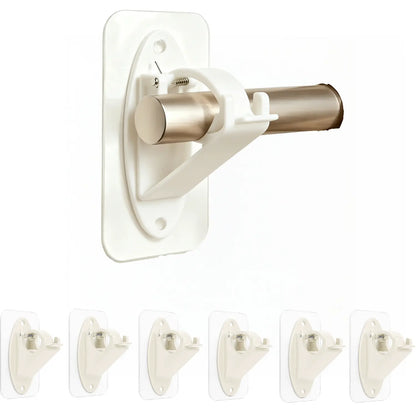 New Self Adhesive Rod Brackets, No Drill Needed Curtain Rod Holders