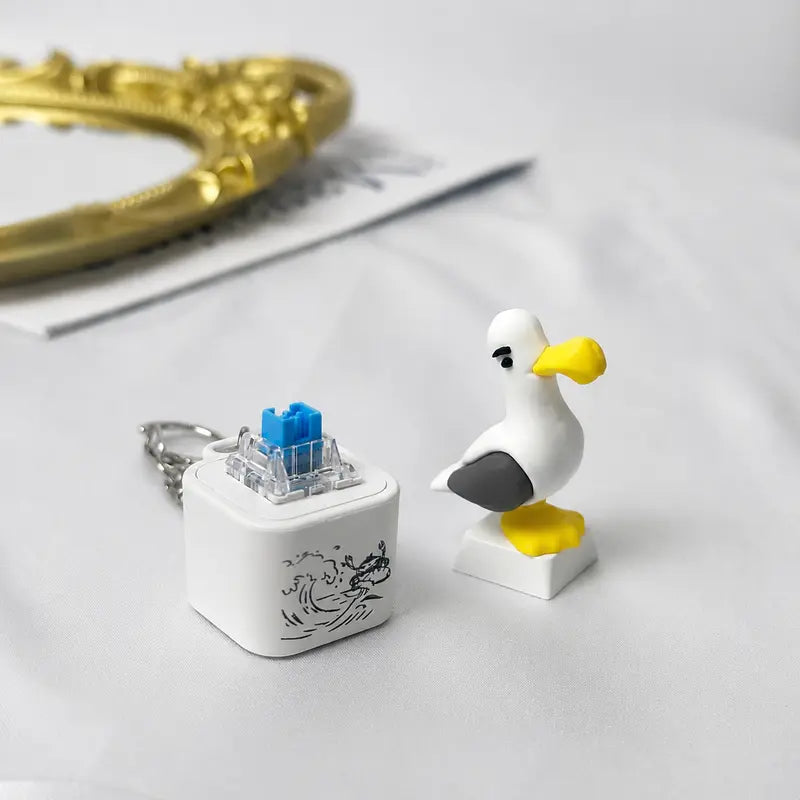 😂 Iconic "MINE!" Squawk Button Keychain | Real Sound & LED Light Fun Gag Gift ✨