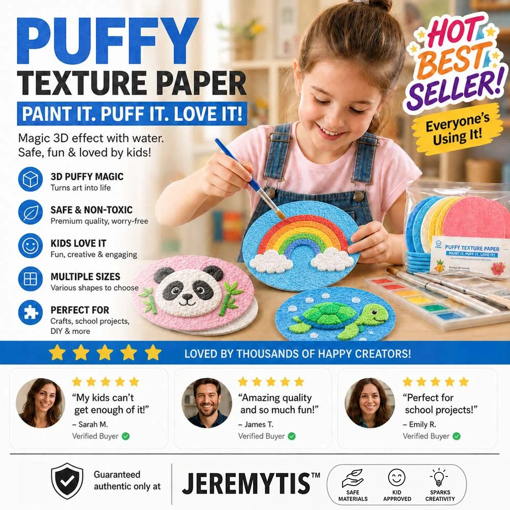 🔥Last Day 50% off🔥3D Puffy Texture Paper- Turn Simple Drawings Into Fun Puffy 3D Art🪄