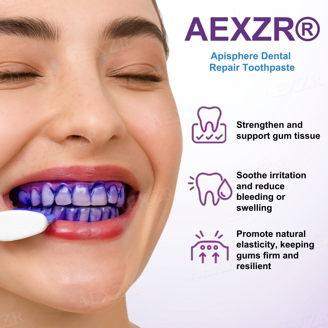 🛑Stop Gum Recession + Clinical Strength Formula🏥AEXZR® Apisphere Dental Repair Toothpaste
