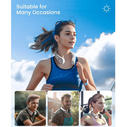 Neck Fan, Rechargeable Personal Portable, Hands Free wearable BatteryOperated 5 Speeds