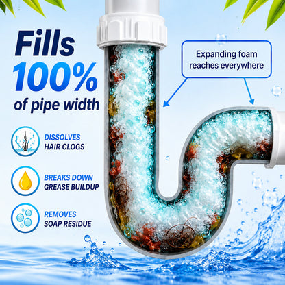🔥LAST DAY 60% OFF 💥 Sink & Drain Cleaner – Instant Foam, Powerful Unclogging, Fresh & Clean.✨