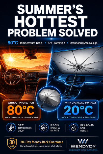 ⚡⚡⚡LAST 44 PCS LEFT!!! ✨ Premium Umbrella Car Sun Shade