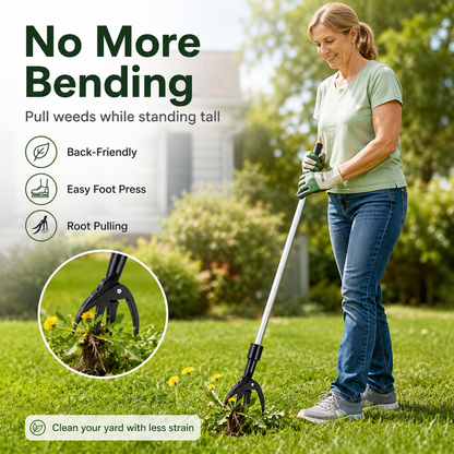 🌿Pull weeds out by the roots without even bending over! 🎯