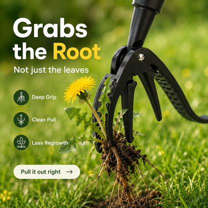 🌿Pull weeds out by the roots without even bending over! 🎯