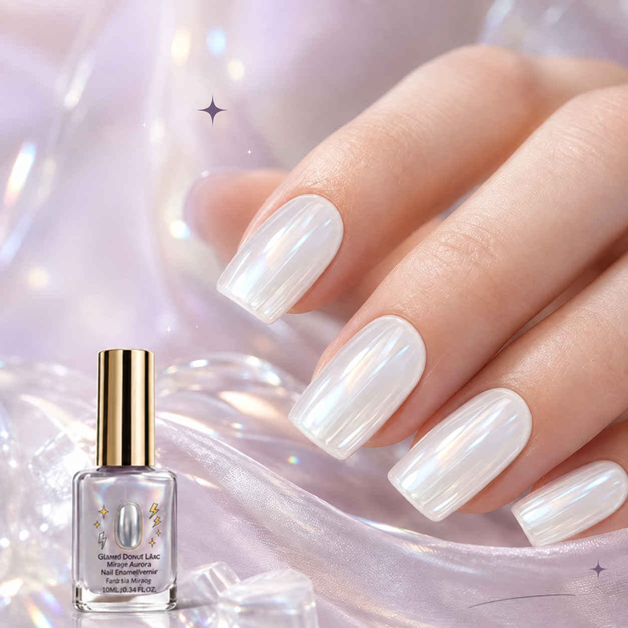 🔥Last Day Buy 1 Get 1 Free $9.99Each🔥💜✨Lilac Glossy Mirror Nail Strengthener