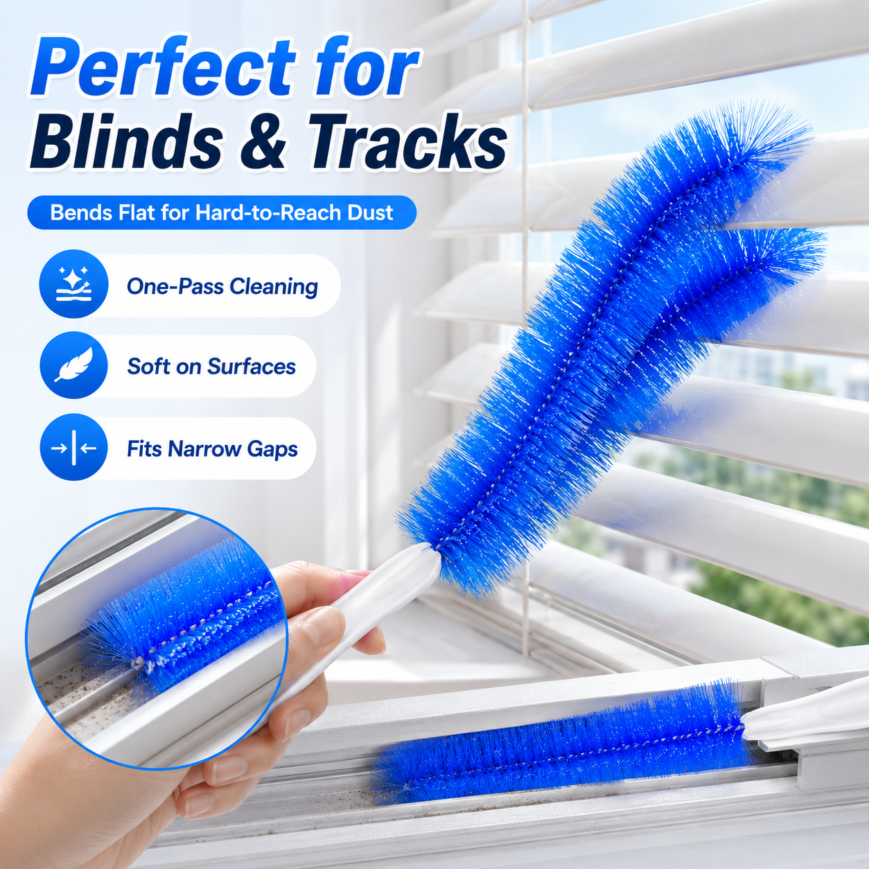 Cleaner Brush,Washable,ldeal for Ceiling Fan Blades,Curtains,Air Vents,Cars Et.