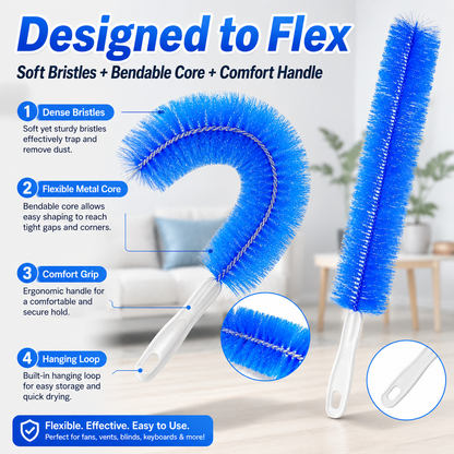 Cleaner Brush,Washable,ldeal for Ceiling Fan Blades,Curtains,Air Vents,Cars Et.