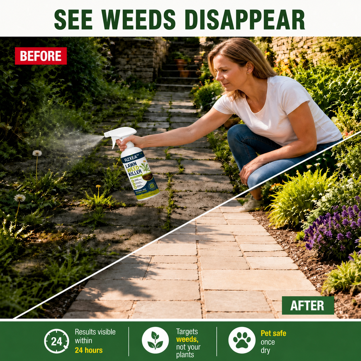 ⚡ [Easy and stress-free weeding in the garden] Herbicide for domestic use