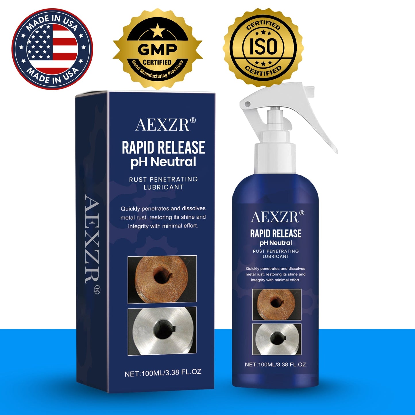 ⚡ Free Stubborn Bolts in Minutes! AEXZR® Rapid Release – pH Neutral Rust Penetrating Lubricant