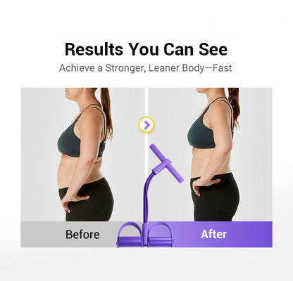 ✨ Multifunction 4-Tube Tension Rope | Portable Full-Body Workout Resistance Band for Fast Fat Burn 🏋️‍♀️
