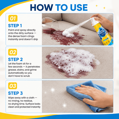 🔥Last Day 60% OFF🔥 Foam No-Rinse Cleaner — Spray, Wipe & Done