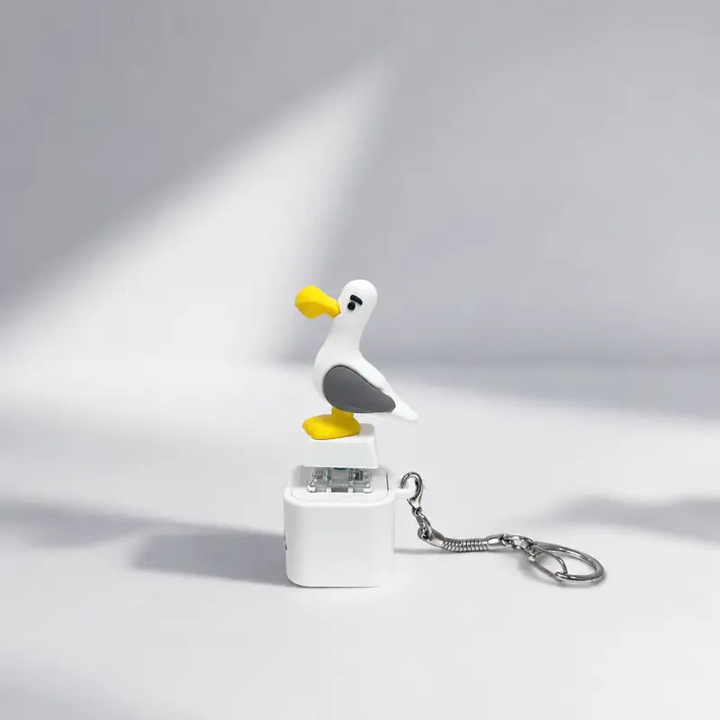 😂 Iconic "MINE!" Squawk Button Keychain | Real Sound & LED Light Fun Gag Gift ✨