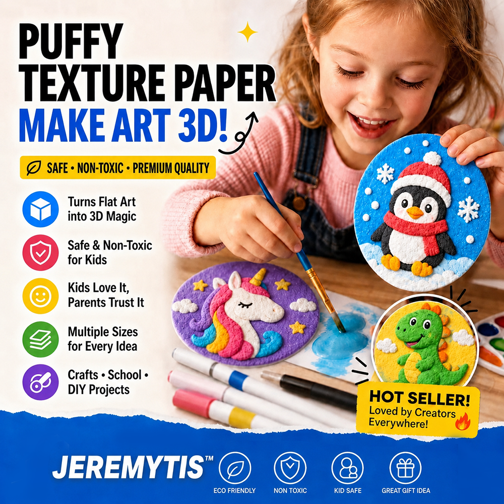 🔥Last Day 50% off🔥3D Puffy Texture Paper- Turn Simple Drawings Into Fun Puffy 3D Art🪄