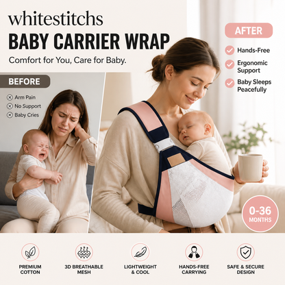 ⚡⚡⚡LAST 44 PCS LEFT!!! 👶 4-in-1 Breathable Baby Carrier – 0-36 Months, Front/Back/Facing In/Out – Hands-Free Comfort for Parent & Baby! ✨