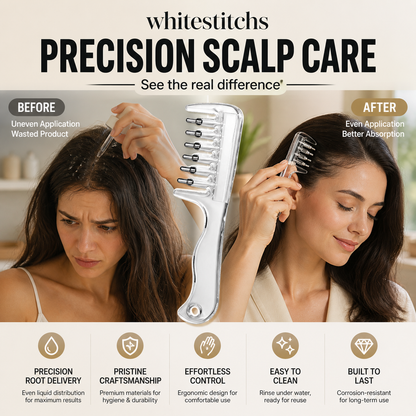 ⏰Last Day Buy 1 Get 1 Free $9.99 Each!!⏰Transparent Hair Oil Applicator Comb